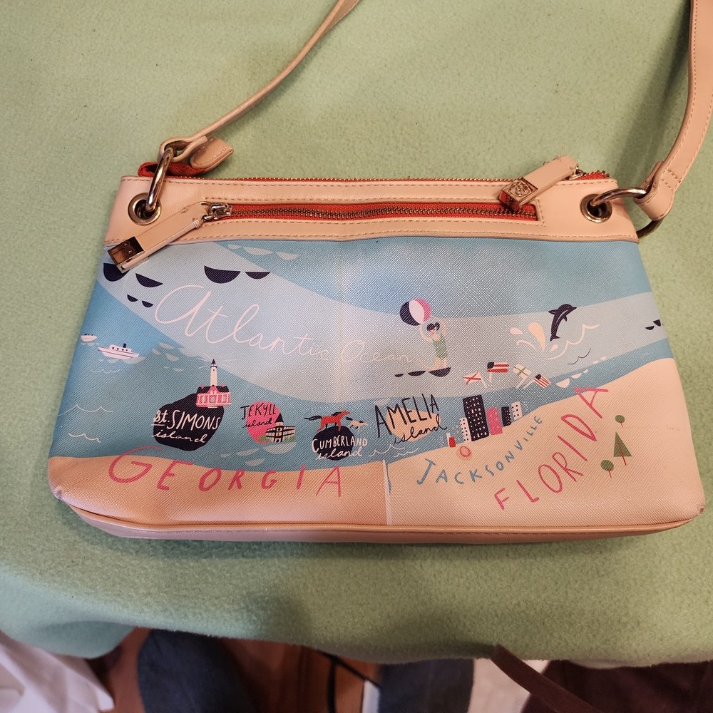 Spartina 449 Map Crossbody Georgia Florida South Carolina